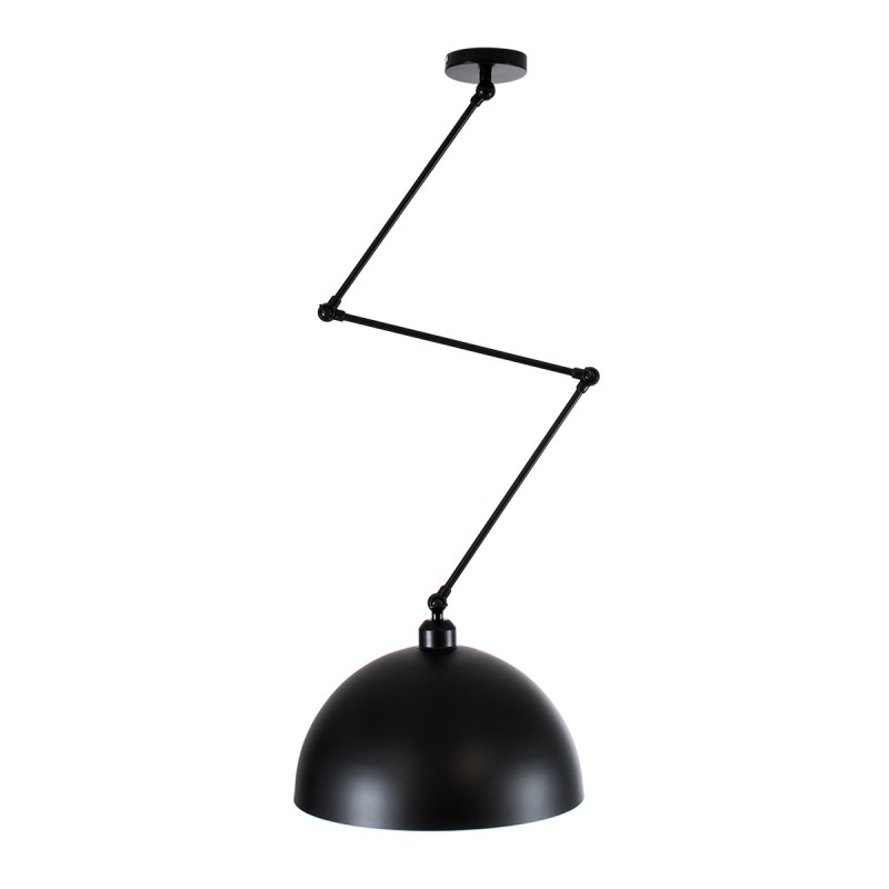 GloboStar® LOTUS 00939 Μοντέρνο Φωτιστικό Οροφής Καμπάνα Μονόφωτο 1 x E27 IP20 Μαύρο & Λευκό Μέταλλο - Μ30 x Π30 x Υ21cm