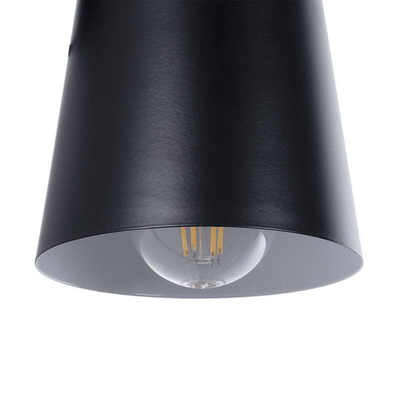 GloboStar® AMY 00947 Μοντέρνο Επιτοίχιο Φωτιστικό Απλίκα Μονόφωτο 1 x E27 IP20 Μαύρο Μέταλλο, Μπεζ Ξύλο με Καφέ Δέρμα - Μ13 x Π22 x Υ25.5cm