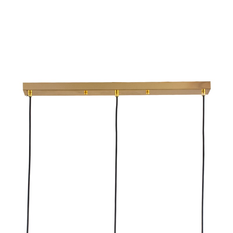 GLOBOSTAR® MONROE 00955 Μοντέρνο Κρεμαστό Φωτιστικό Οροφής με Ντουί 3 x E27 AC 220-240V IP20 - Χρυσό & Λευκό - Μ74 x Π25 x Υ50cm