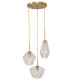 GLOBOSTAR® AMARIS 00978 Μοντέρνο Κρεμαστό Φωτιστικό Οροφής με Ντουί 3 x E27 AC 220-240V IP20 - Χρυσό Πλατίνα & Μελί - Μ50 x Π50 x Υ30cm GLOBOSTAR® AMARIS 00978 Μοντέρνο Κρεμαστό Φωτιστικό Οροφής με Ντουί 3 x E27 AC 220-240V IP20 - Χρυσό Πλατίνα & Μελί - Μ50 x Π50 x Υ30cm