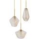 GLOBOSTAR® AMARIS 00978 Μοντέρνο Κρεμαστό Φωτιστικό Οροφής με Ντουί 3 x E27 AC 220-240V IP20 - Χρυσό Πλατίνα & Μελί - Μ50 x Π50 x Υ30cm GLOBOSTAR® AMARIS 00978 Μοντέρνο Κρεμαστό Φωτιστικό Οροφής με Ντουί 3 x E27 AC 220-240V IP20 - Χρυσό Πλατίνα & Μελί - Μ50 x Π50 x Υ30cm
