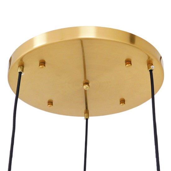 GLOBOSTAR® AMARIS 00978 Μοντέρνο Κρεμαστό Φωτιστικό Οροφής με Ντουί 3 x E27 AC 220-240V IP20 - Χρυσό Πλατίνα & Μελί - Μ50 x Π50 x Υ30cm GLOBOSTAR® AMARIS 00978 Μοντέρνο Κρεμαστό Φωτιστικό Οροφής με Ντουί 3 x E27 AC 220-240V IP20 - Χρυσό Πλατίνα & Μελί - Μ50 x Π50 x Υ30cm