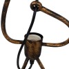 GloboStar® LITTLE MAN 00979 Μοντέρνο Κρεμαστό Φωτιστικό Φιγούρα Τρίφωτο 3 x E27 IP20 Χάλκινο Μέταλλο - Μ70 x Π10 x Υ105cm