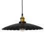 GLOBOSTAR® MARGI 00982 Vintage Κρεμαστό Φωτιστικό Οροφής με Ντουί 1 x E27 AC 220-240V IP20 - Μαύρο & Χρυσό - Μ40 x Π40 x Y15cm