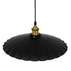 GloboStar® MARGI 00982 Vintage Κρεμαστό Φωτιστικό Καμπάνα Μονόφωτο 1 x E27 IP20 Μαύρο & Χρυσό Μέταλλο - Μ40 x Π40 x Y15cm