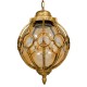 GloboStar® ETOILE 00987 Vintage Κρεμαστό Φωτιστικό Μπάλα Μονόφωτο 1 x E27 IP20 Μπρούτζινο & Χρυσό Μέταλλο με Μελί Γυαλί - Μ28 x Π28 x Y38cm GloboStar® ETOILE 00987 Vintage Κρεμαστό Φωτιστικό Μπάλα Μονόφωτο 1 x E27 IP20 Μπρούτζινο & Χρυσό Μέταλλο με Μελί Γυαλί - Μ28 x Π28 x Y38cm