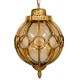 GloboStar® ETOILE 00987 Vintage Κρεμαστό Φωτιστικό Μπάλα Μονόφωτο 1 x E27 IP20 Μπρούτζινο & Χρυσό Μέταλλο με Μελί Γυαλί - Μ28 x Π28 x Y38cm GloboStar® ETOILE 00987 Vintage Κρεμαστό Φωτιστικό Μπάλα Μονόφωτο 1 x E27 IP20 Μπρούτζινο & Χρυσό Μέταλλο με Μελί Γυαλί - Μ28 x Π28 x Y38cm