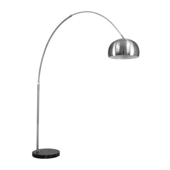 GLOBOSTAR® PRAGUE 00990 Μοντέρνο Επιδαπέδιο Φωτιστικό με Ντουί 1 x E27 AC 220-240V IP20 - Νίκελ Βούρτσας - Μ210 x Π45 x Υ220cm