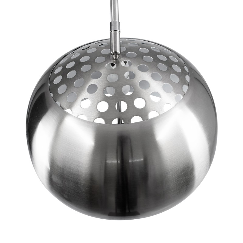 GloboStar® PRAGUE 00990 Μοντέρνο Επιδαπέδιο Φωτιστικό Μονόφωτο 1 x E27 IP20 Ασημί Αλουμίνιο με Μαύρο Μάρμαρο - Μ210 x Π45 x Υ220cm