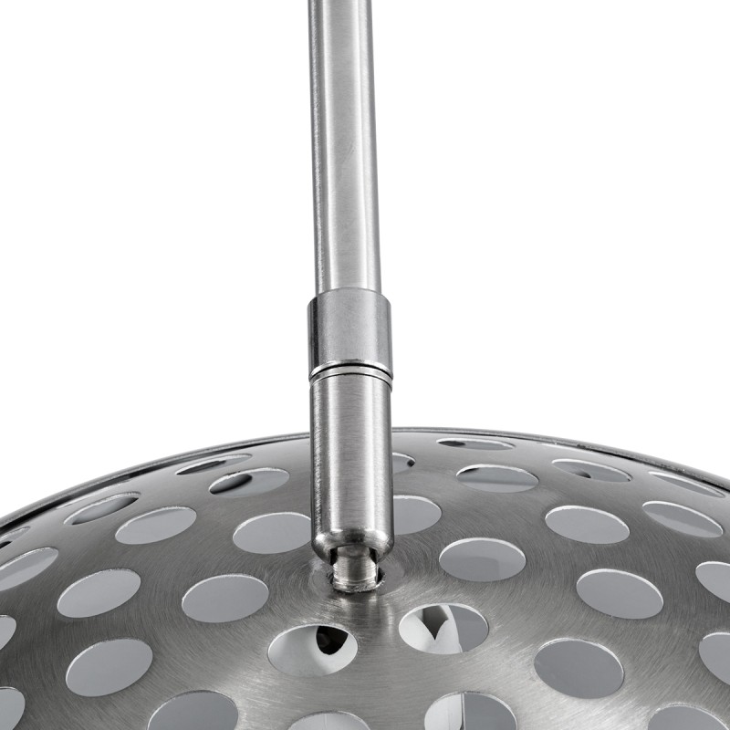 GloboStar® PRAGUE 00990 Μοντέρνο Επιδαπέδιο Φωτιστικό Μονόφωτο 1 x E27 IP20 Ασημί Αλουμίνιο με Μαύρο Μάρμαρο - Μ210 x Π45 x Υ220cm