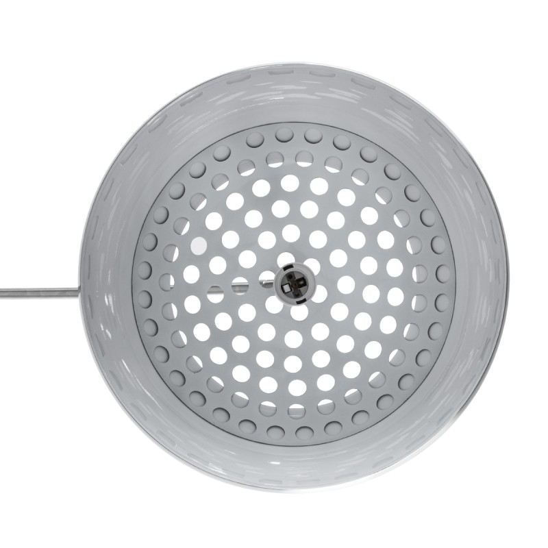 GloboStar® PRAGUE 00990 Μοντέρνο Επιδαπέδιο Φωτιστικό Μονόφωτο 1 x E27 IP20 Ασημί Αλουμίνιο με Μαύρο Μάρμαρο - Μ210 x Π45 x Υ220cm