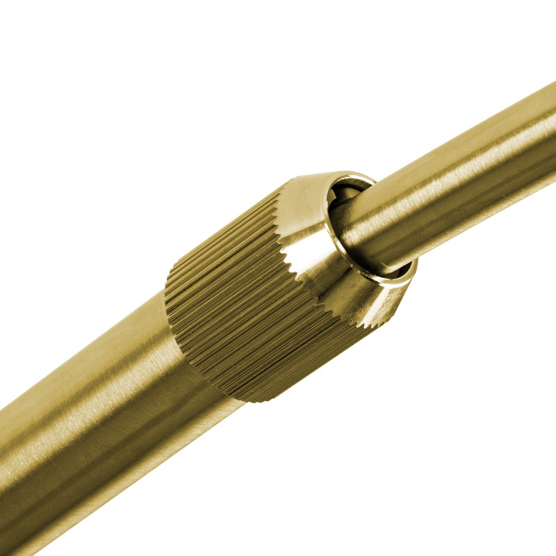 GloboStar® PRAGUE 00991 Μοντέρνο Επιδαπέδιο Φωτιστικό Μονόφωτο 1 x E27 IP20 Χρυσό Μέταλλο με Μαύρο Μάρμαρο - Μ90 x Π29.5 x Υ180cm