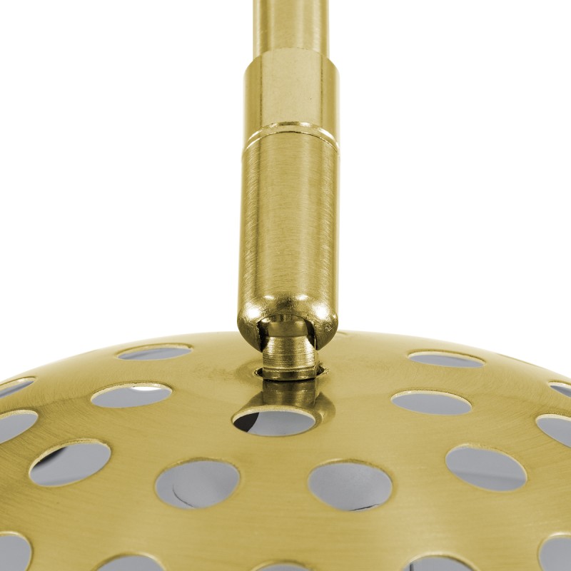 GloboStar® PRAGUE 00991 Μοντέρνο Επιδαπέδιο Φωτιστικό Μονόφωτο 1 x E27 IP20 Χρυσό Μέταλλο με Μαύρο Μάρμαρο - Μ90 x Π29.5 x Υ180cm