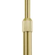 GloboStar® PRAGUE 00991 Μοντέρνο Επιδαπέδιο Φωτιστικό Μονόφωτο 1 x E27 IP20 Χρυσό Μέταλλο με Μαύρο Μάρμαρο - Μ90 x Π29.5 x Υ180cm