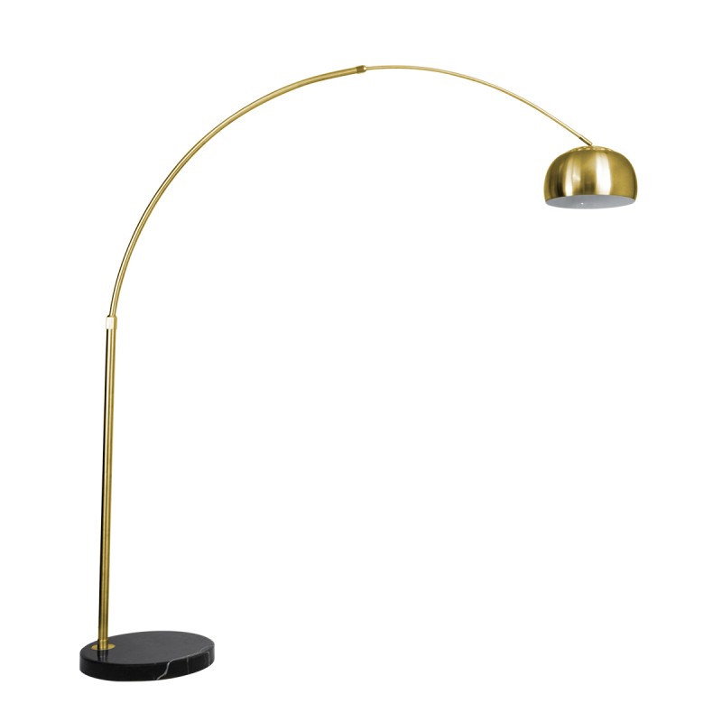 GLOBOSTAR® PRAGUE 00992 Μοντέρνο Επιδαπέδιο Φωτιστικό με Ντουί 1 x E27 AC 220-240V IP20 - Χρυσό Βούρτσας - Μ210 x Π45 x Υ220cm