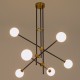 GloboStar® VELVET 00994 Μοντέρνο Φωτιστικό Οροφής Πλέγμα Πολύφωτο 6 x G9 IP20 Μαύρο & Χρυσό Μέταλλο με Λευκό Γυαλί - Μ80 x Π80 x Υ85cm GloboStar® VELVET 00994 Μοντέρνο Φωτιστικό Οροφής Πλέγμα Πολύφωτο 6 x G9 IP20 Μαύρο & Χρυσό Μέταλλο με Λευκό Γυαλί - Μ80 x Π80 x Υ85cm