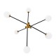GloboStar® VELVET 00994 Μοντέρνο Φωτιστικό Οροφής Πλέγμα Πολύφωτο 6 x G9 IP20 Μαύρο & Χρυσό Μέταλλο με Λευκό Γυαλί - Μ80 x Π80 x Υ85cm GloboStar® VELVET 00994 Μοντέρνο Φωτιστικό Οροφής Πλέγμα Πολύφωτο 6 x G9 IP20 Μαύρο & Χρυσό Μέταλλο με Λευκό Γυαλί - Μ80 x Π80 x Υ85cm