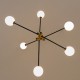 GloboStar® VELVET 00994 Μοντέρνο Φωτιστικό Οροφής Πλέγμα Πολύφωτο 6 x G9 IP20 Μαύρο & Χρυσό Μέταλλο με Λευκό Γυαλί - Μ80 x Π80 x Υ85cm GloboStar® VELVET 00994 Μοντέρνο Φωτιστικό Οροφής Πλέγμα Πολύφωτο 6 x G9 IP20 Μαύρο & Χρυσό Μέταλλο με Λευκό Γυαλί - Μ80 x Π80 x Υ85cm