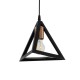 GLOBOSTAR® TRIANGLE 203-0161 Μοντέρνο Κρεμαστό Φωτιστικό Οροφής με Ντουί 1 x E27 AC 220-240V IP20 - Μάυρο & Χάλκινο - Μ24 x Π24 x Υ22cm GloboStar® TRIANGLE 203-0161 Μοντέρνο Κρεμαστό Φωτιστικό Καμπάνα Μονόφωτο 1 x E27 IP20 Μάυρο με Χρυσό Πλαστικό - Μ24 x Π24 x Υ86cm