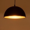 GloboStar® MEDEA 01004 Μοντέρνο Κρεμαστό Φωτιστικό Καμπάνα Μονόφωτο 1 x E27 IP20 Μαύρο & Χρυσό Μέταλλο - Μ30 x Π30 x Y16cm