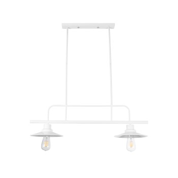 GLOBOSTAR® REGAL 01008 Vintage Φωτιστικό Οροφής με Ντουί 2 x E27 AC 220-240V IP20 - Λευκό - Μ80 x Π26 x Υ82cm