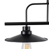 GloboStar® REGAL 01009 Vintage Φωτιστικό Οροφής Ράγα Τρίφωτο 3 x E27 IP20 Μαύρο Μέταλλο - Μ110 x Π26 x Υ75cm