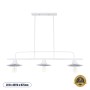 GLOBOSTAR® REGAL 01010 Vintage Φωτιστικό Οροφής με Ντουί 3 x E27 AC 220-240V IP20 - Λευκό - Μ110 x Π26 x Υ75cm