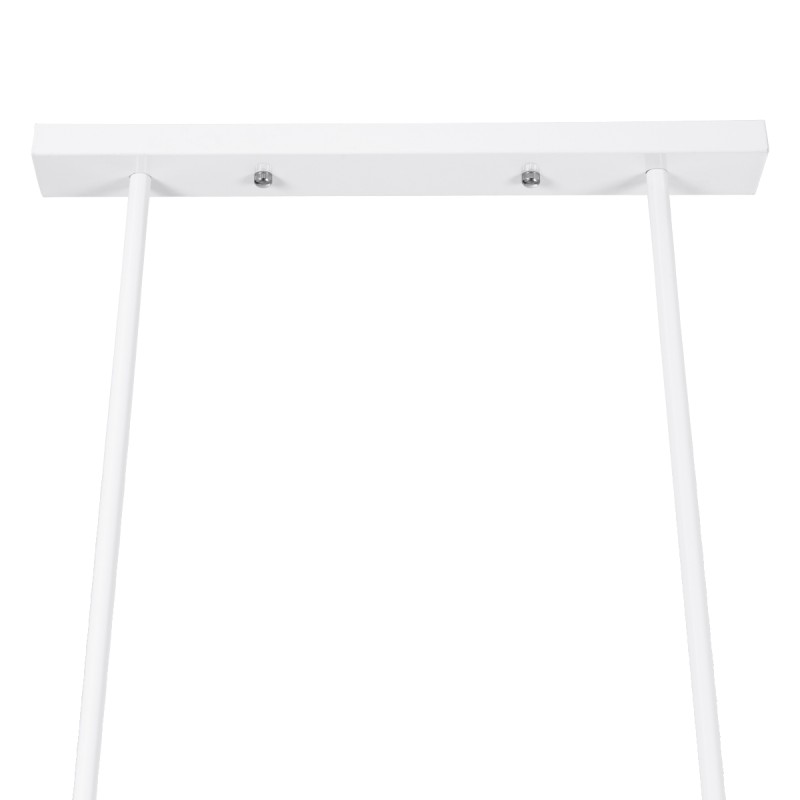 GloboStar® REGAL 01010 Vintage Φωτιστικό Οροφής Ράγα Τρίφωτο 3 x E27 IP20 Λευκό Μέταλλο - Μ110 x Π26 x Υ75cm