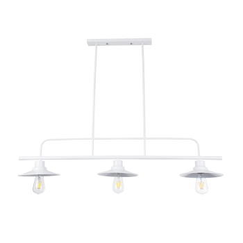 GLOBOSTAR® REGAL 01010 Vintage Φωτιστικό Οροφής με Ντουί 3 x E27 AC 220-240V IP20 - Λευκό - Μ110 x Π26 x Υ75cm