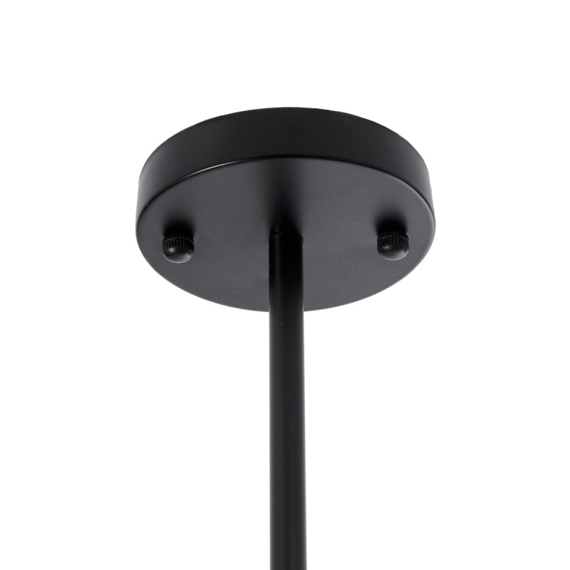 GloboStar® TUBING 01013 Vintage Κρεμαστό Φωτιστικό Πλέγμα Πολύφωτο 4 x E27 IP20 Μαύρο Μέταλλο - Μ27 x Π27 x Y47cm