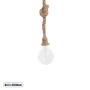 GLOBOSTAR® ROPE 01018 Boho Κρεμαστό Φωτιστικό Οροφής με Ντουί 1 x E27 AC 220-240V IP20 - Μπεζ - Μ3.5 x Π3.5 x Υ200cm