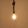 GloboStar® ROPE 01018 Vintage Κρεμαστό Φωτιστικό Ανάρτηση Μονόφωτο 1 x E27 IP20 Μπεζ Σχοινί - Μ3.5 x Π3.5 x Υ200cm