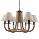 GloboStar® VERONE 10001020 Vintage Κρεμαστό Φωτιστικό Πλέγμα Πολύφωτο 6 x E14 IP20 Μπεζ Ύφασμα με Μπεζ Σχοινί - Μ65 x Π65 x Υ45cm GloboStar® VERONE 10001020 Vintage Κρεμαστό Φωτιστικό Πλέγμα Πολύφωτο 6 x E14 IP20 Μπεζ Ύφασμα με Μπεζ Σχοινί - Μ65 x Π65 x Υ45cm