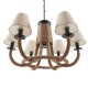 GloboStar® VERONE 10001020 Vintage Κρεμαστό Φωτιστικό Πλέγμα Πολύφωτο 6 x E14 IP20 Μπεζ Ύφασμα με Μπεζ Σχοινί - Μ65 x Π65 x Υ45cm GloboStar® VERONE 10001020 Vintage Κρεμαστό Φωτιστικό Πλέγμα Πολύφωτο 6 x E14 IP20 Μπεζ Ύφασμα με Μπεζ Σχοινί - Μ65 x Π65 x Υ45cm