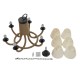 GloboStar® VERONE 10001020 Vintage Κρεμαστό Φωτιστικό Πλέγμα Πολύφωτο 6 x E14 IP20 Μπεζ Ύφασμα με Μπεζ Σχοινί - Μ65 x Π65 x Υ45cm GloboStar® VERONE 10001020 Vintage Κρεμαστό Φωτιστικό Πλέγμα Πολύφωτο 6 x E14 IP20 Μπεζ Ύφασμα με Μπεζ Σχοινί - Μ65 x Π65 x Υ45cm