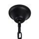 GloboStar® DOME 10001021 Vintage Κρεμαστό Φωτιστικό Ανάρτηση Πολύφωτο 9 x E27 Μαύρο Μέταλλο, Μπεζ Σχοινί με Μπεζ Όνυχα - Μ68 x Π60 x Υ50cm