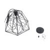 GLOBOSTAR® GRID 01022 Vintage Κρεμαστό Φωτιστικό Οροφής με Ντουί 1 x E27 AC 220-240V IP20 - Μαύρο - Μ40 x Π40 x Υ33cm
