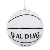 GloboStar® SPALDING NBA 01031 Παιδικό Κρεμαστό Φωτιστικό Μπάλα Μονόφωτο 1 x E27 IP20 Λευκό & Μαύρο Γυαλί - Μ25 x Π25 x Υ25cm