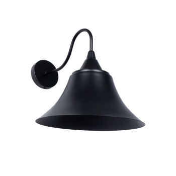 GLOBOSTAR® BELL 01038 Vintage Φωτιστικό Τοίχου - Απλίκα με Ντουί 1 x E27 AC 220-240V IP20 - Μαύρο - Μ35 x Π28.5 x Υ30cm