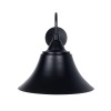 GloboStar® BELL 01038 Vintage Επιτοίχιο Φωτιστικό Απλίκα Μονόφωτο 1 x E27 IP20 Μαύρο Μέταλλο - Μ35 x Π28.5 x Υ30cm