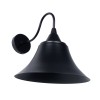 GloboStar® BELL 01038 Vintage Επιτοίχιο Φωτιστικό Απλίκα Μονόφωτο 1 x E27 IP20 Μαύρο Μέταλλο - Μ35 x Π28.5 x Υ30cm