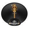 GloboStar® MINIMALL 01039 Vintage Επιτοίχιο Φωτιστικό Απλίκα Μονόφωτο 1 x E27 IP20 Μαύρο & Χρυσό Μέταλλο - Μ22 x Π39 x Υ18cm