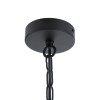 GloboStar® LIMA 01040 Vintage Κρεμαστό Φωτιστικό Ανάρτηση Μονόφωτο 1 x E27 IP20 Μαύρο Μέταλλο - Μ17 x Π14 x Υ26cm