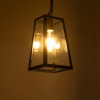 GloboStar® LIMA 01040 Vintage Κρεμαστό Φωτιστικό Ανάρτηση Μονόφωτο 1 x E27 IP20 Μαύρο Μέταλλο - Μ17 x Π14 x Υ26cm