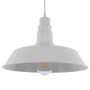 GLOBOSTAR® RAY 01043 Vintage Κρεμαστό Φωτιστικό Οροφής με Ντουί 1 x E27 AC 220-240V IP20 - Λευκό - Μ36 x Π36 x Υ25cm