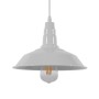 GLOBOSTAR® RAY 01044 Vintage Κρεμαστό Φωτιστικό Οροφής με Ντουί 1 x E27 AC 220-240V IP20 - Λευκό - Μ26 x Π26 x Υ25cm