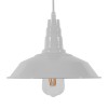 GloboStar® RAY 01044 Vintage Κρεμαστό Φωτιστικό Καμπάνα Μονόφωτο 1 x E27 IP20 Λευκό Μέταλλο - Μ26 x Π26 x Υ25cm