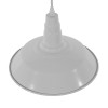 GloboStar® RAY 01044 Vintage Κρεμαστό Φωτιστικό Καμπάνα Μονόφωτο 1 x E27 IP20 Λευκό Μέταλλο - Μ26 x Π26 x Υ25cm
