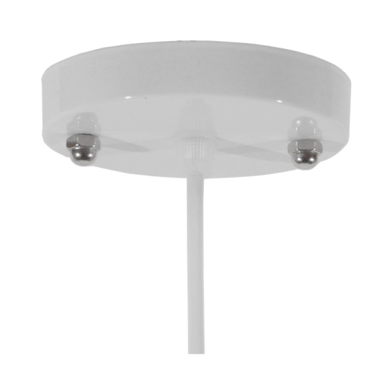 GloboStar® RAY 01044 Vintage Κρεμαστό Φωτιστικό Καμπάνα Μονόφωτο 1 x E27 IP20 Λευκό Μέταλλο - Μ26 x Π26 x Υ25cm