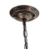 GloboStar® BARN 01045 Vintage Κρεμαστό Φωτιστικό Καμπάνα Μονόφωτο 1 x E27 IP20 Χάλκινο Μέταλλο - Μ46 x Π46 x Υ36cm